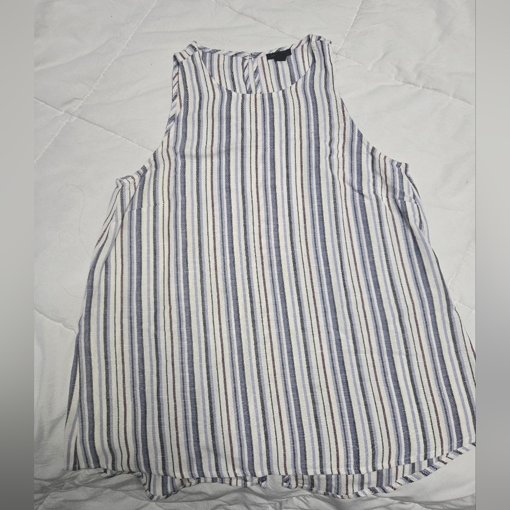 Ann Taylor Tan Striped Blue And Gray Size XS - Picture 2 of 4